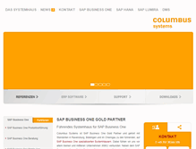 Tablet Screenshot of columbus-systems.de